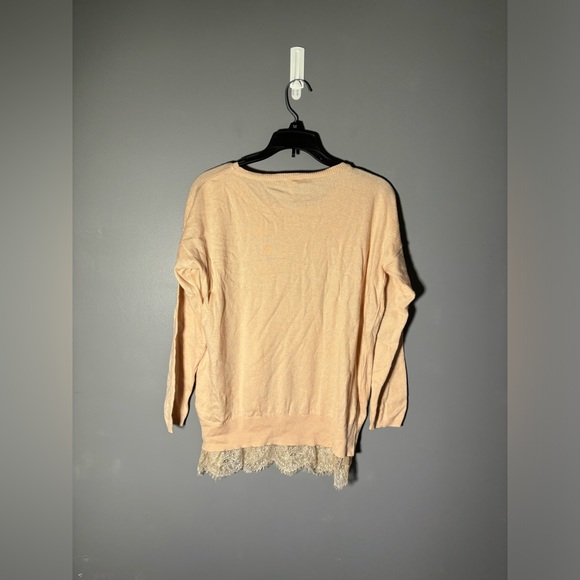 Joie Cream Lace Trim Wool Cashmere Blend Hilano Sweater Size Small - Picture 3 of 5